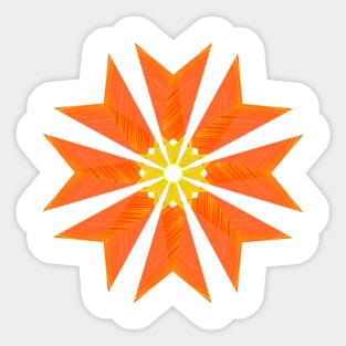 Orange flower Sticker